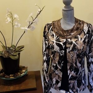 Chicos beaded jacket Chicos size 1